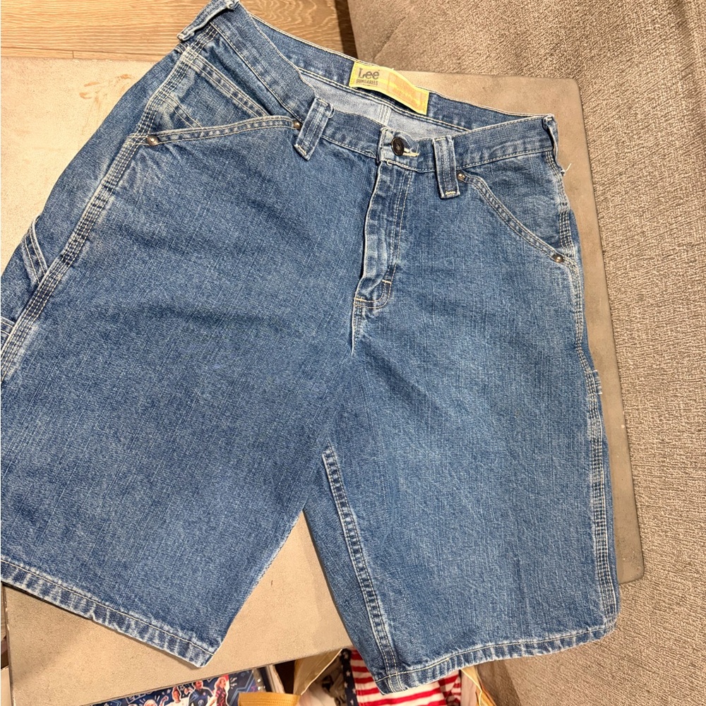 Y2k Vintage Lee Men's Blue Denim Shorts
